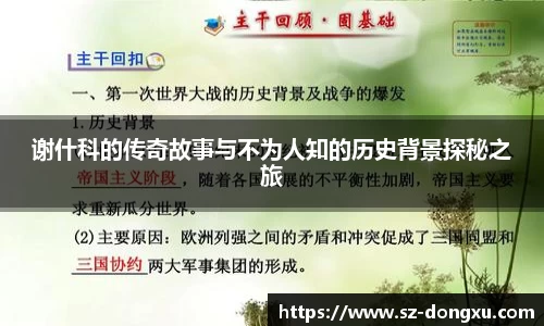 谢什科的传奇故事与不为人知的历史背景探秘之旅